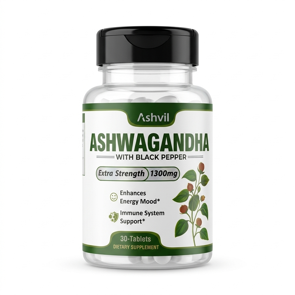 ASHVIL Ashwagandha + Black paper HBF PHARMA