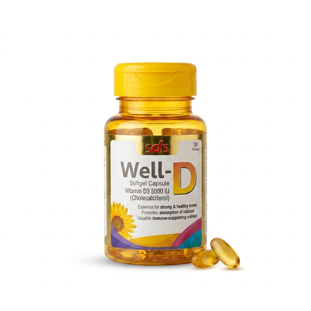 Well - D VITAMIN D3 5000 IU HBF PHARMA